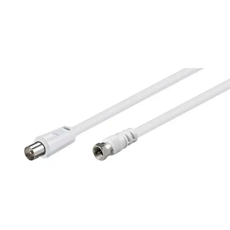 Goobay Cable Coaxial Antena a Conector F Macho/Macho 2.5m Blanco