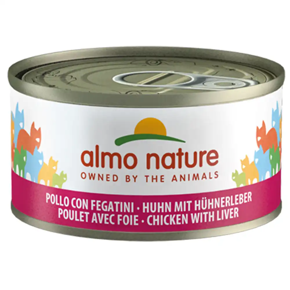 Almo Nature con carne 6 x 70 g - Pollo e hígado