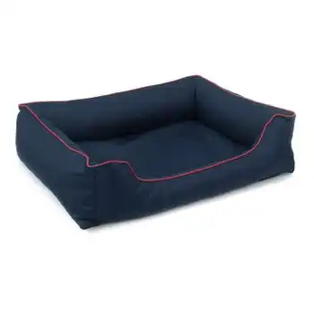 Cama Para Perro Sofá Mestizo Valencia 100x75cm Color Azul Marino/rojo