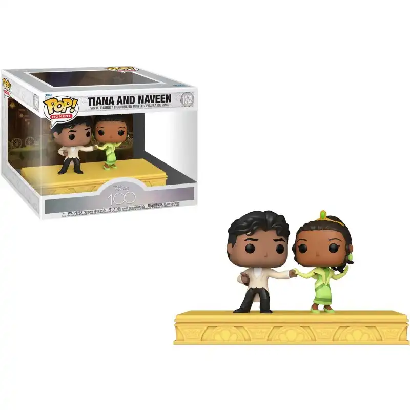 Funko Pop Moment Disney 100 Aniversario Pack de 2 Tiana y Naveen