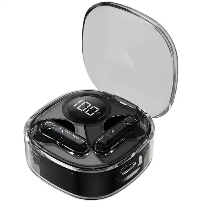 Klack Kapro138 Auriculares Inalámbricos con Pantalla Digital Bluetooth 5.3 EDR Negro