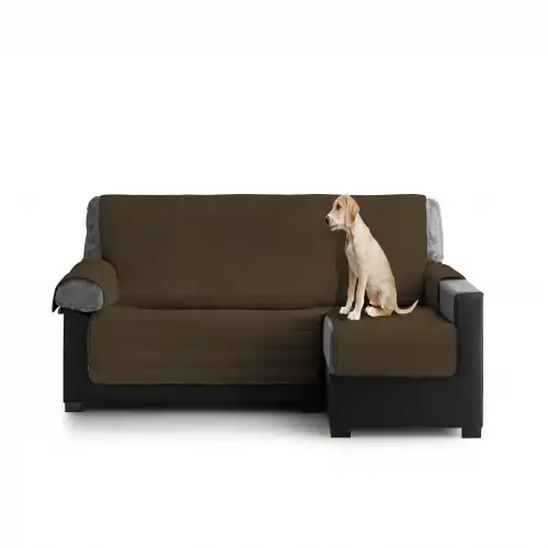 Cubre Sofa Acolchado Chaise Longue Derecho color Chocolate