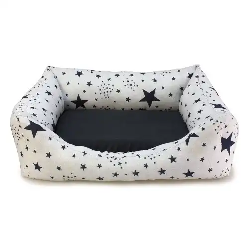 Arquivet Cama Cuadrada Estrellas Negras para Perros 1.03 kg