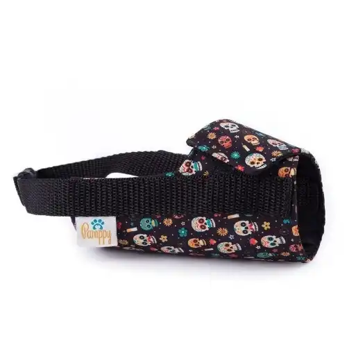 Bozal Pamppy con velcro Calavera Mexicana para perros