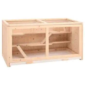 Jaula Para Hámster Madera Maciza Abeto 104x52x54 Cm Vidaxl