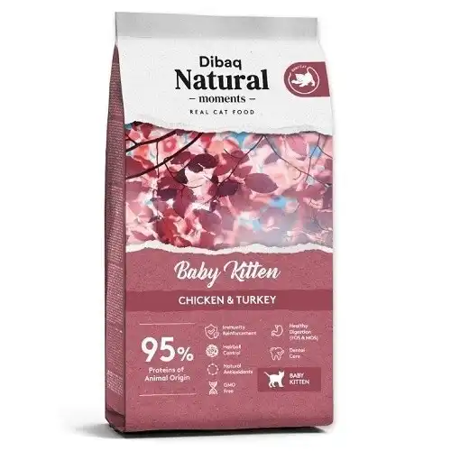 Pienso Dibaq Natural Moments Baby Kitten para gatitos sabor Pollo y Pavo