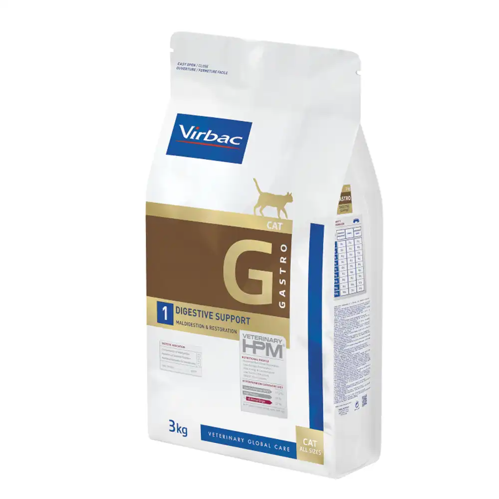 Virbac G1 Veterinary HPM Digestive Support para gatos - 3 kg