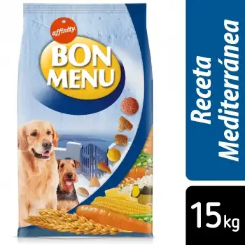 Pienso para perro adulto Receta Mediterránea Bon Menú 15 Kg.
