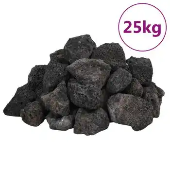 Rocas Volcánicas Negras 25 Kg 3-5 Cm Vidaxl