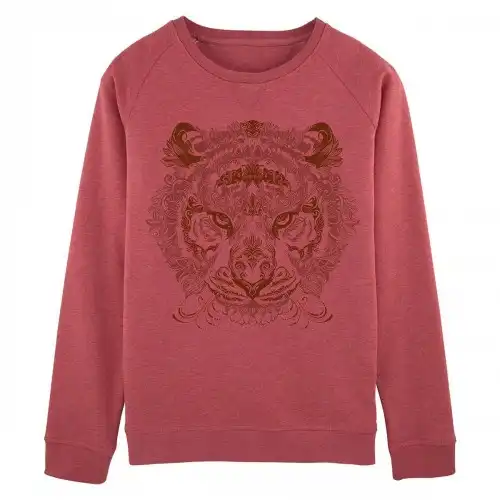 Sudadera Mujer Tigre Mandala color Rosa