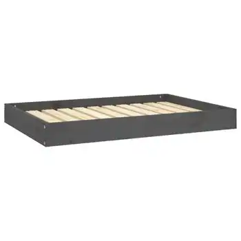 Cama Para Perros Madera Maciza De Pino Gris 91,5x64x9 Cm Vidaxl