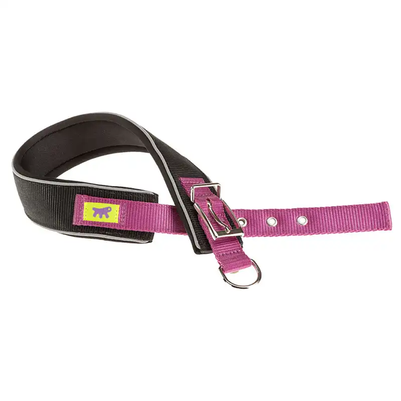 Collar Nylon Daytona Comfort Cf Purple para perros Ferplast, Tallas 37 - 45 Cms