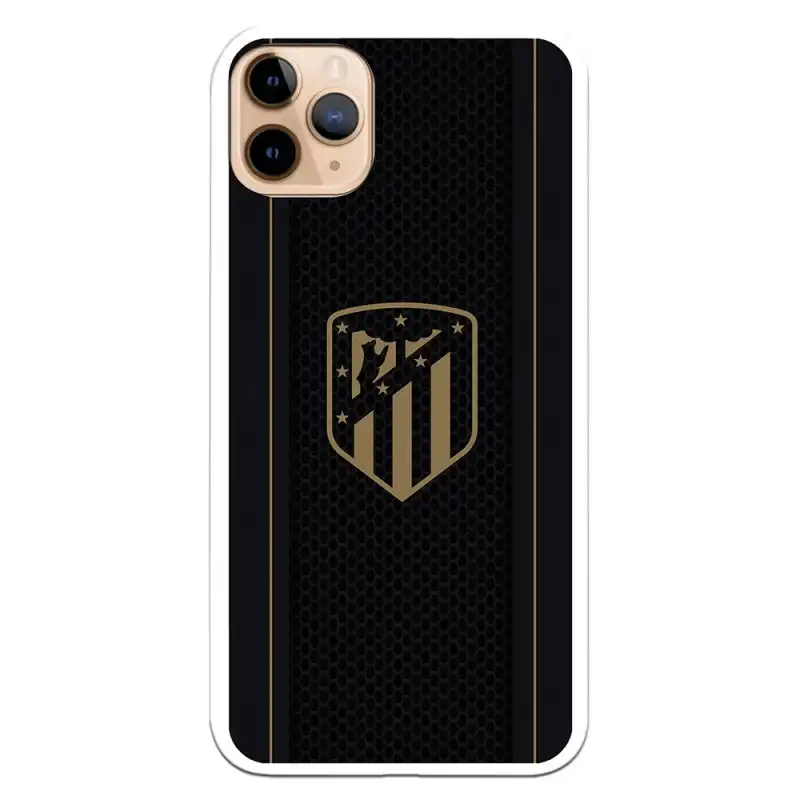 Funda Licencia Oficial Atlético de Madrid Escudo Dorado Fondo Negro para iPhone 11 Pro Max