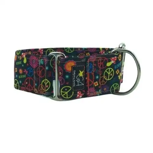 Galguita amelie peace and love collar multicolor para perros