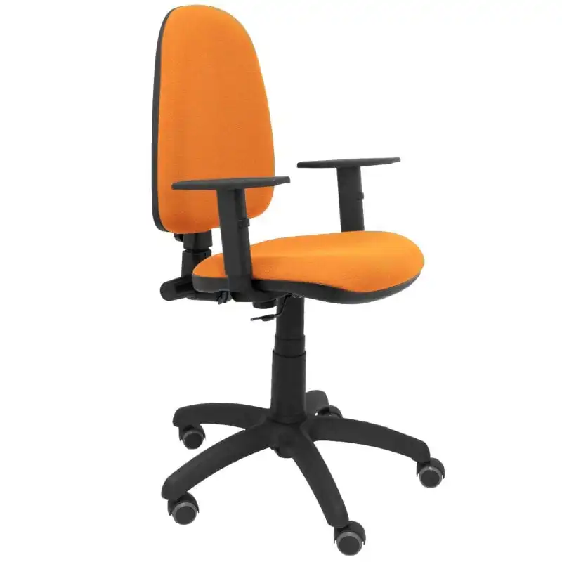 Piqueras y Crespo Ayna Bali Silla Oficina Brazos Regulables Ruedas de Parqué Naranja