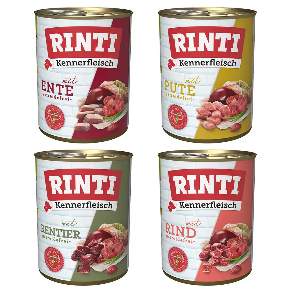 Rinti Kennerfleisch 12 x 800 g - Pack Ahorro - Pack mixto 2