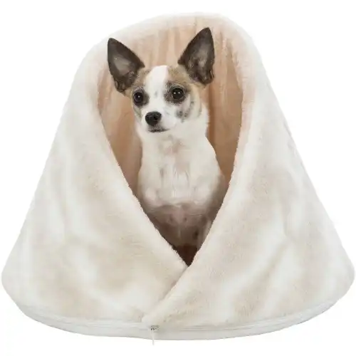 Trixie Nelli Cama Cueva Blanca con Beige para mascotas