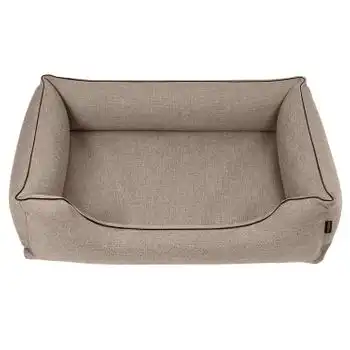 Cama Para Perros Sofá De Tela Tapizada Twinfoam Mestizo Mallorca 65x50 Cm Color Beige/negro