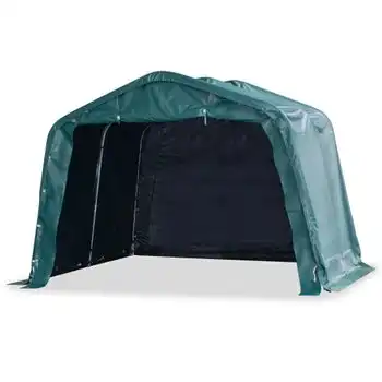 Carpa Para Ganado Desmontable Pvc Verde Oscuro 550g/m² 3,3x3,2m Vidaxl