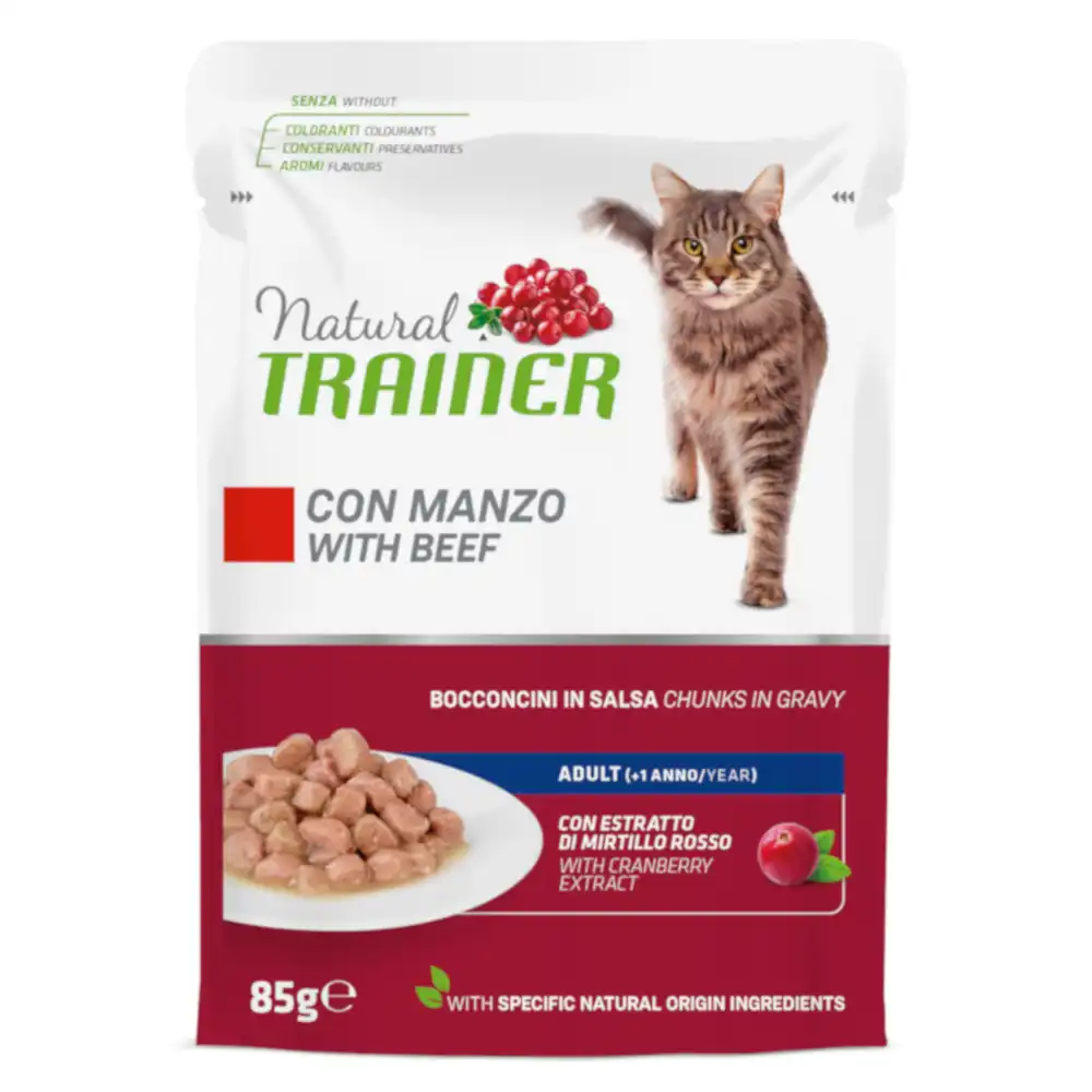 Natural Trainer Adult comida húmeda para gatos - 12 x 85 g carne de vacuno