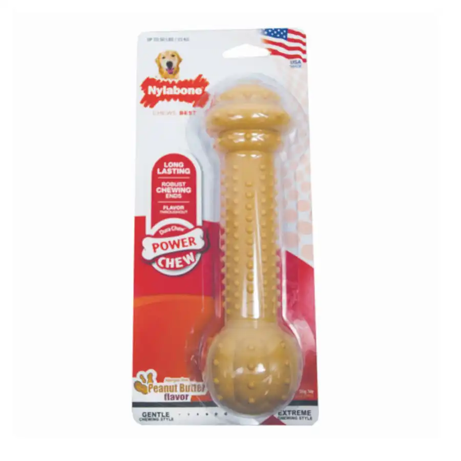 Nylabone Dura Chew Barbell hueso mordedor para perros