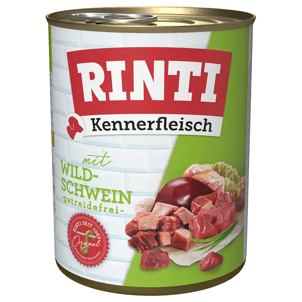 Rinti Kennerfleisch 12 x 800 g - Pack Ahorro - Jabalí