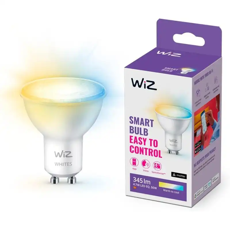 WIZ Whites Bombilla Inteligente LED Wi-Fi Blanco Regulable 4.7W GU10