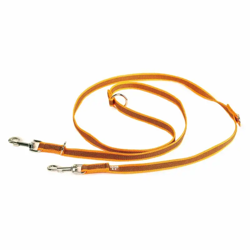 Correa para perro Julius K-9 Multiposiciones Engomada Naranja 1 Unidad.