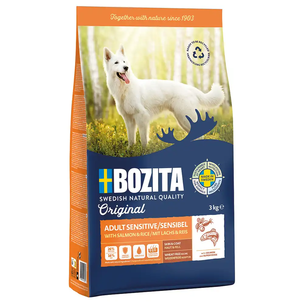 Bozita Original Adult Sensitive Piel y Pelaje sin trigo - 3 kg