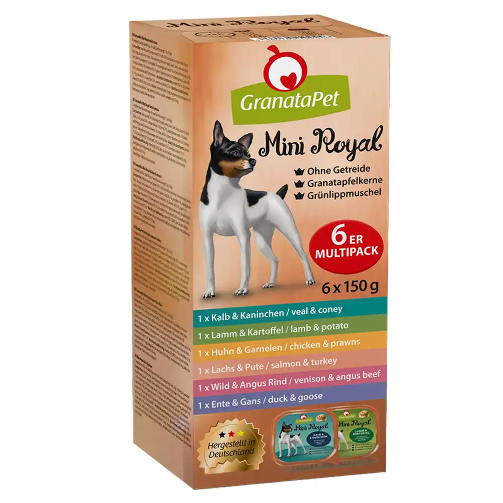 GranataPet Mini Royal 6 x 150 g comida húmeda para perros - Multipack 6 x 150 g