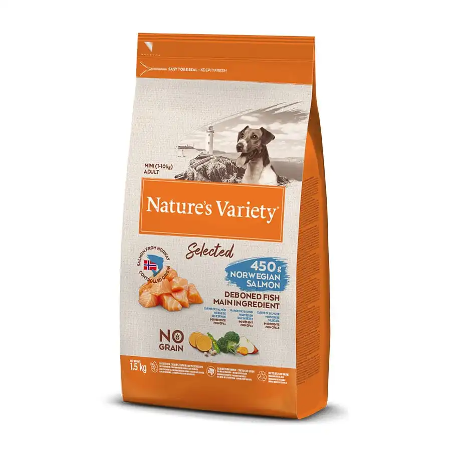 Nature's Variety Adult Mini Selected Salmón pienso para perros