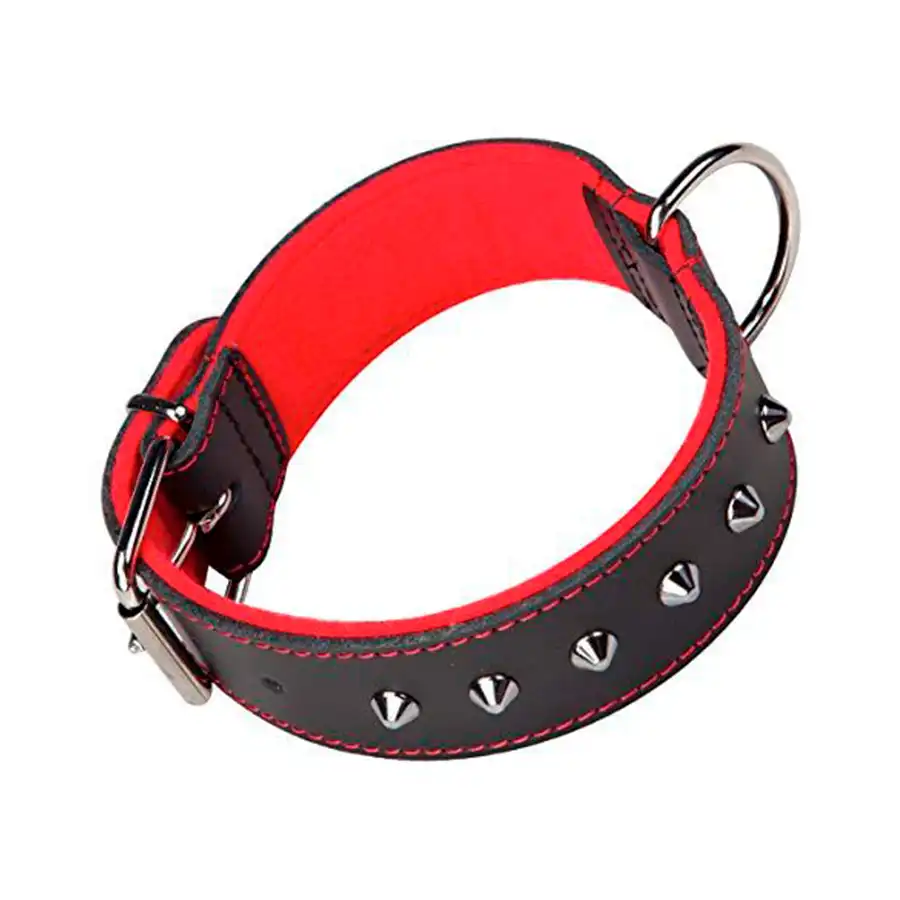 Arppe Collar Fornitura Cuero Choppers Negro/Rojo T-45