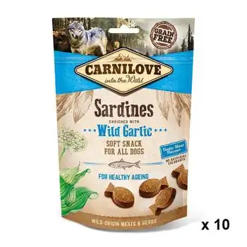 Carnilove Canine Snack Semi Humedo Sardinas Ajo Caja 10x200g