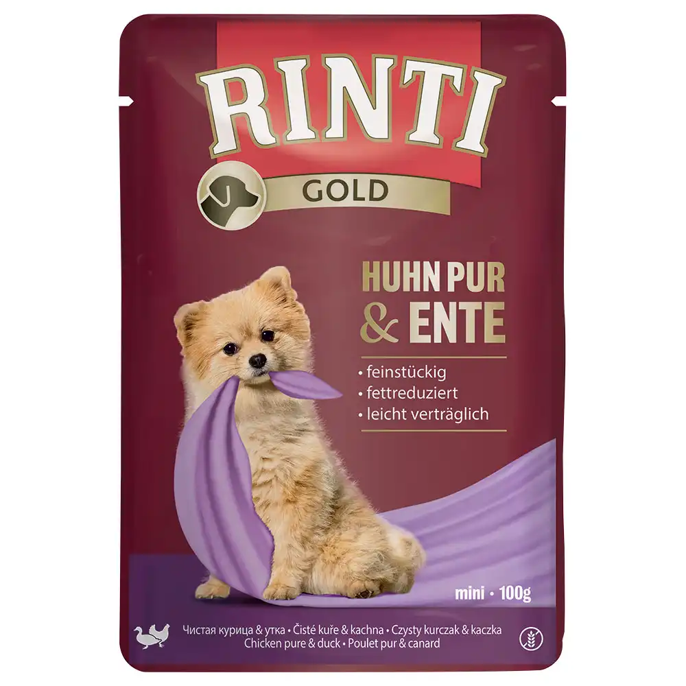 RINTI Gold 10 x 100 g - Pollo Puro y Pato