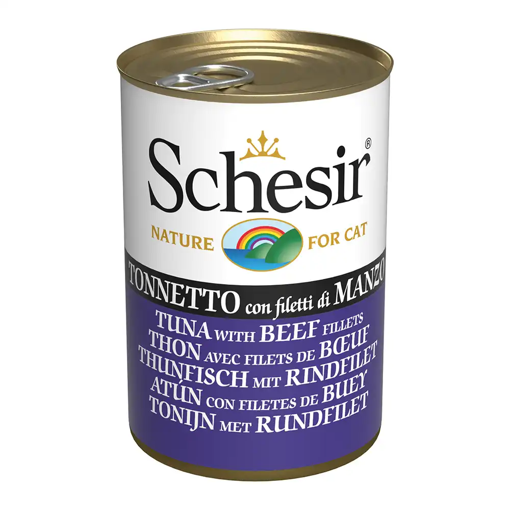 Schesir 6 x 140 g - Atún con filete de vacuno en gelatina