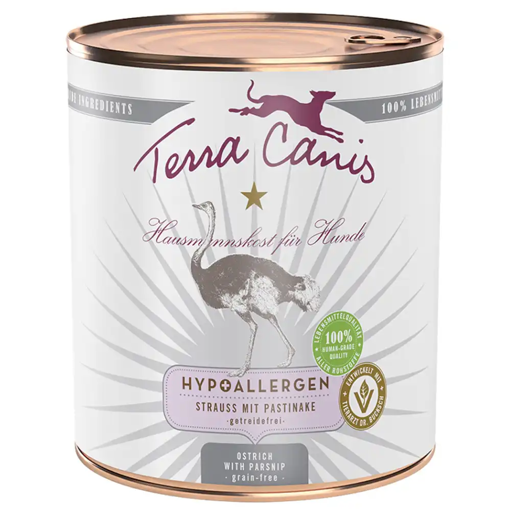 Terra Canis menú hipoalergénico para perros 6 x 800 g - Avestruz con chirivía