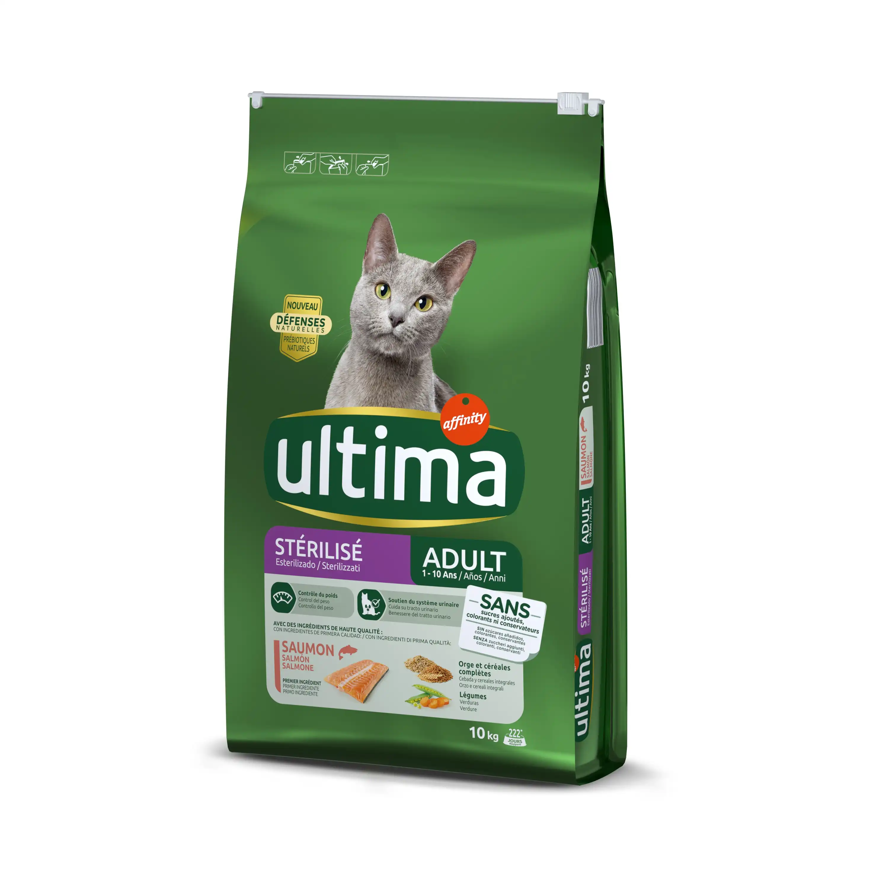 Ultima Esterilizado Adult con salmón para gatos - 10 kg