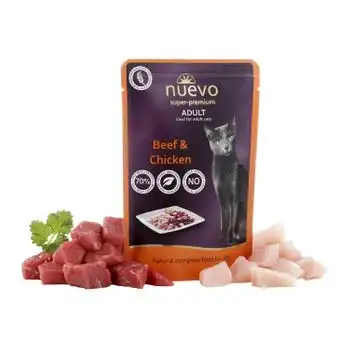 Nuevo Sobre Gato Adulto Ternera Pollo, 85 G