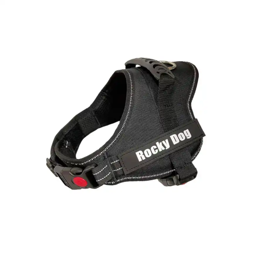 Outech Rocky arnés ergonómico negro para perros