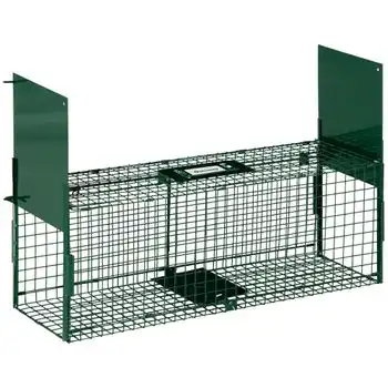 Trampa Para Animales Vivos Outsunny Acero, 80x25x30 Cm, Verde