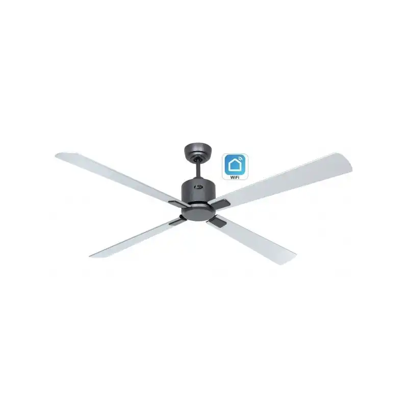Ventilador De Techo Con Wifi Casafan Eco Neo Iii 152cm 952337w Plateado / Plateado Y Wengué