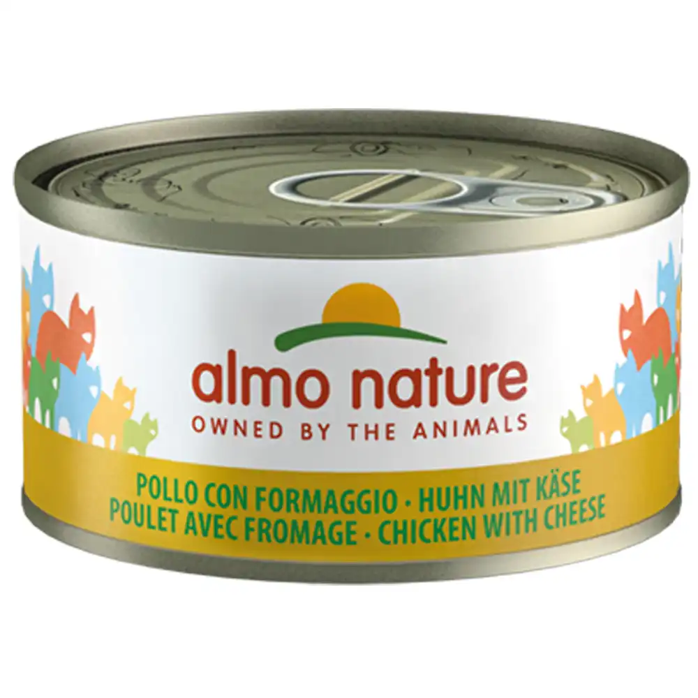 Almo Nature con carne 6 x 70 g - Pollo y queso