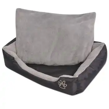 Cama Para Perro Con Cojín Acolchado Talla L Negra