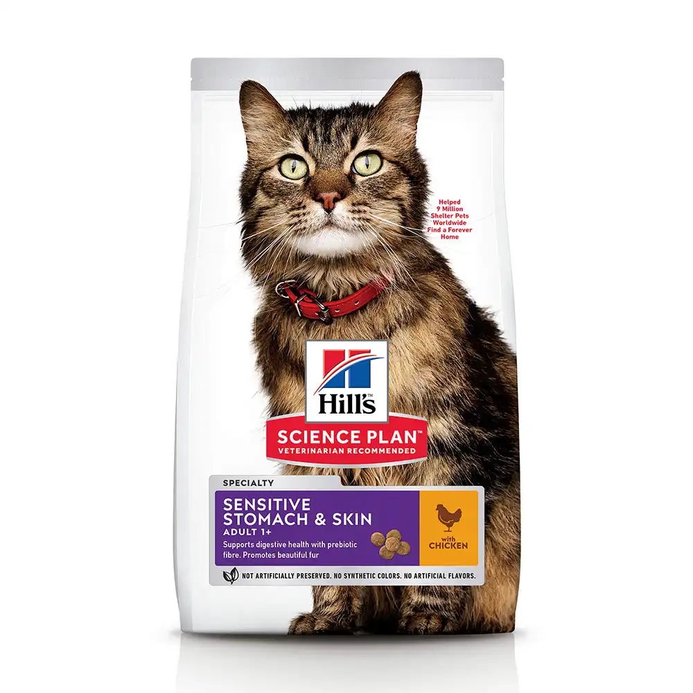 Hill's Adult Sensitive Stomach & Skin con pollo pienso para gatos - 7 kg