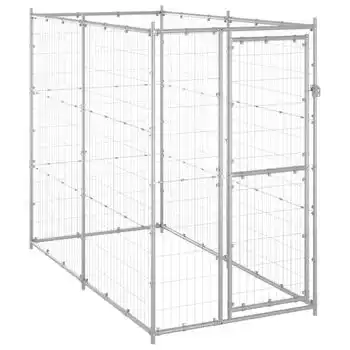 Perrera De Exterior De Acero Galvanizado 110x220x180 Cm Vidaxl