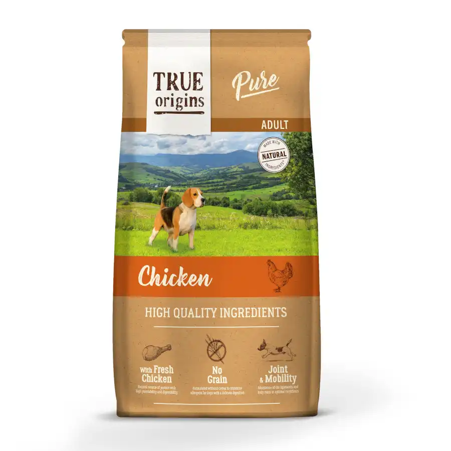 True Origins Adult Pure Pollo No Grain pienso para perros