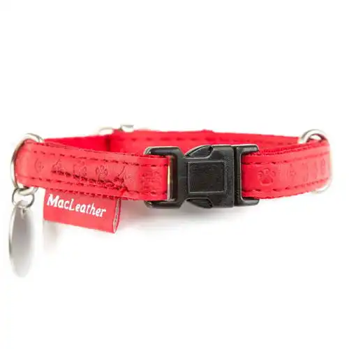 Collar para perros MacLeather rojo M