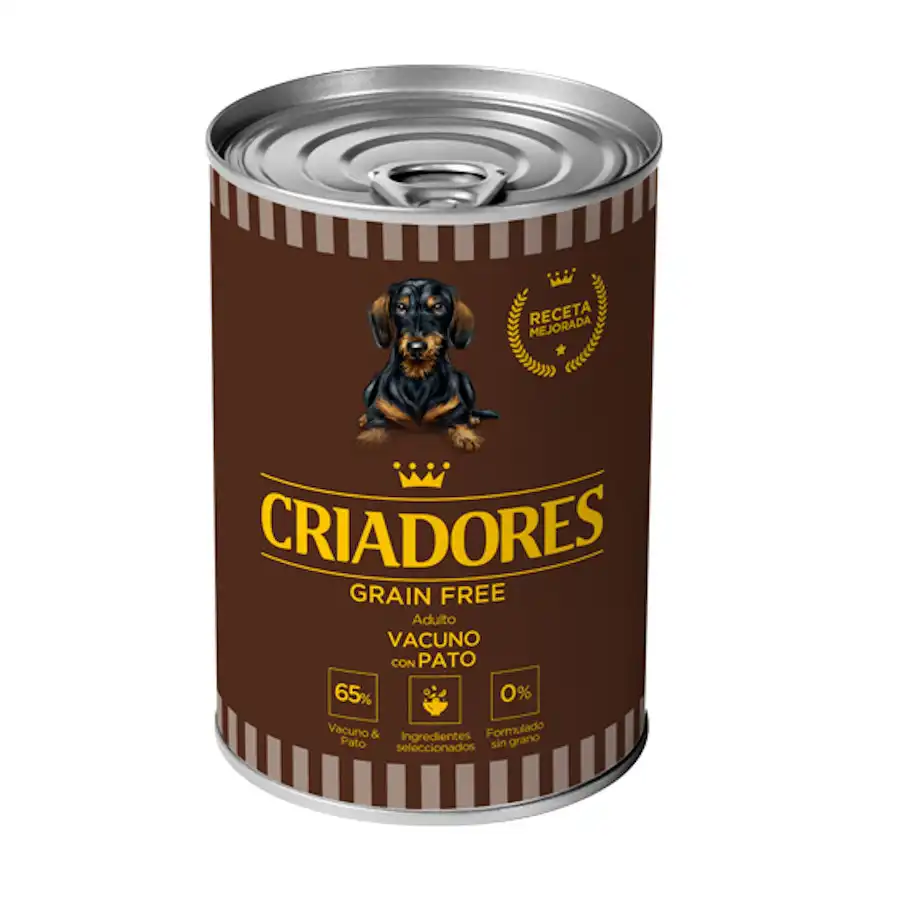 Criadores Adulto Grain Free Ternera y Pato lata para perros