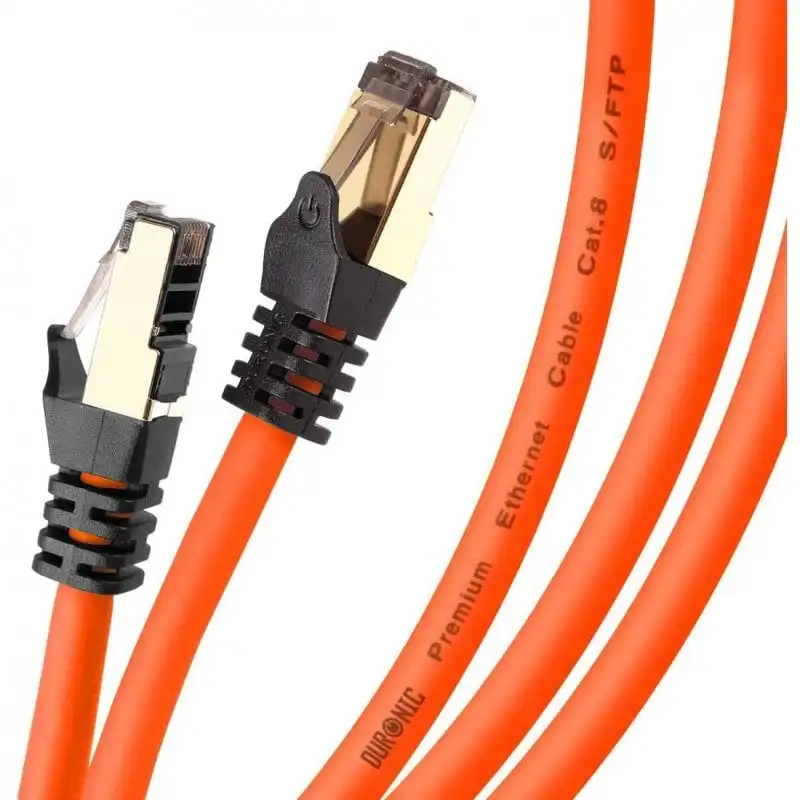 Duronic Cable de Red SFTP Cat8 5m Naranja