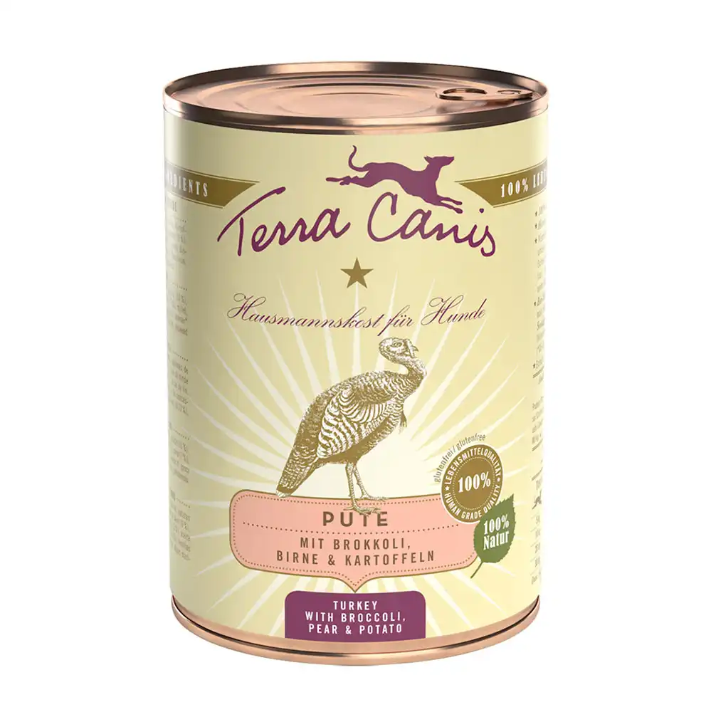 Terra Canis Menú 6 x 400 g - Pavo con verduras